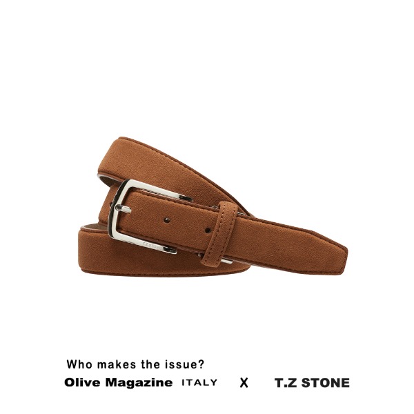 [ITALY SERIES]티지스톤-TZ1D104LB클래식 스웨이드연브라운 골프벨트(착용사이즈:24~42인치 / 벨트 폭:3cm)