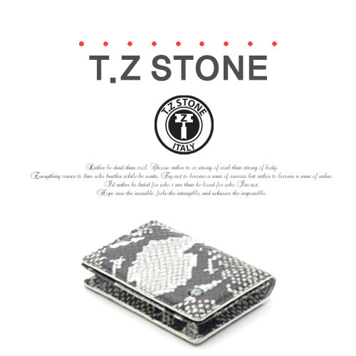 티지스톤-TZ1D231 클래식 뱀피 패턴 카드명함지갑(케이스)    화이트